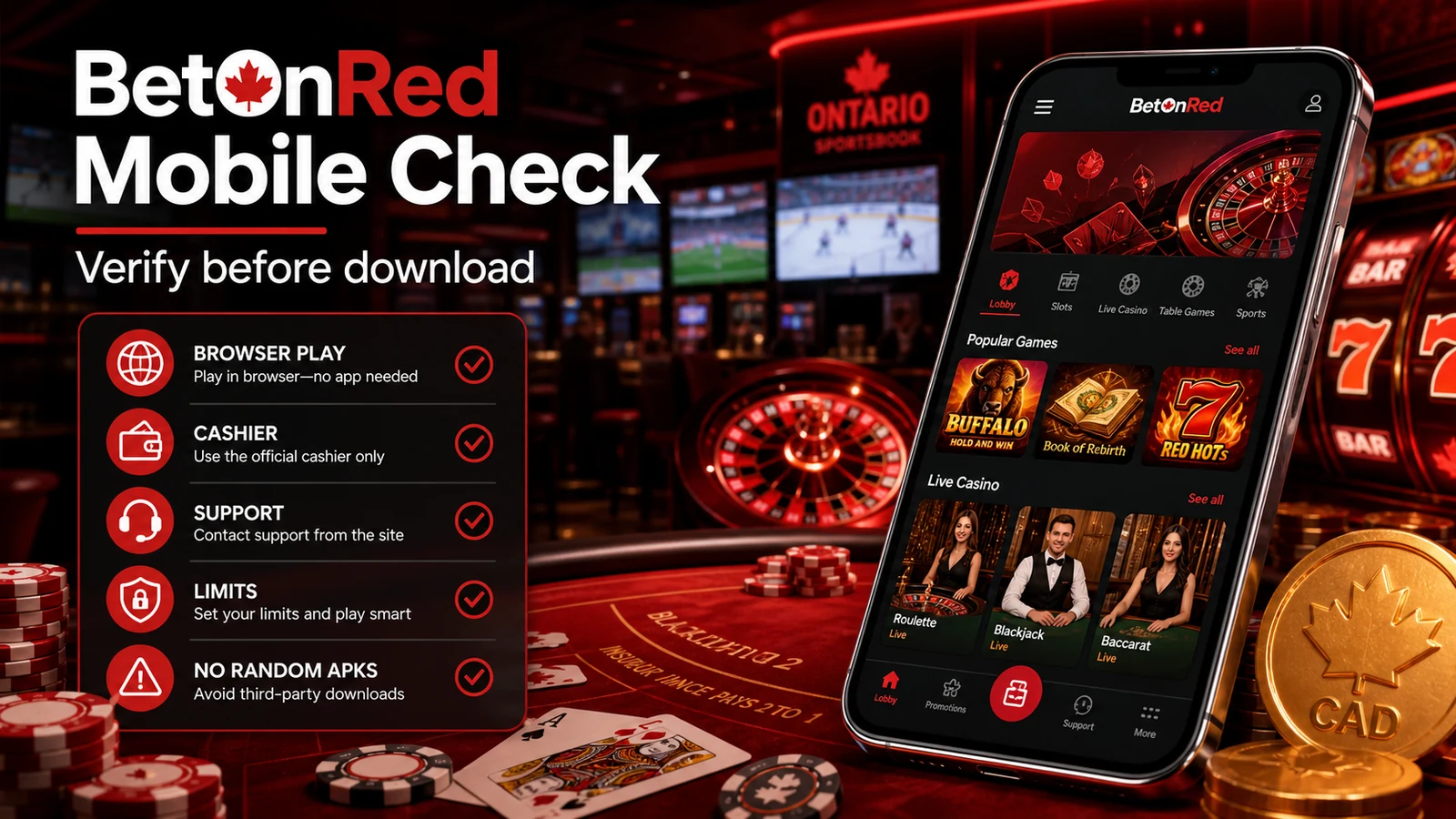 BetOnRed Casino App Canada: Mobile Play And Download Checks content banner
